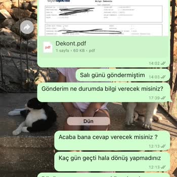 Ozsarıcam Ürünümle İlgili Dönüş Sağlamıyor.