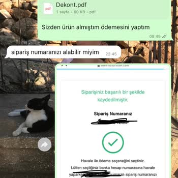 Ozsarıcam Ürünümle İlgili Dönüş Sağlamıyor.
