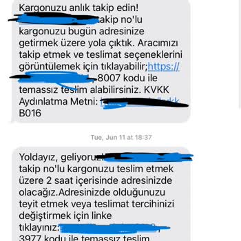 Aras Kargo Geliyoruz Mesajı Atıyor. Fakat Kargoyu Getirmiyor.