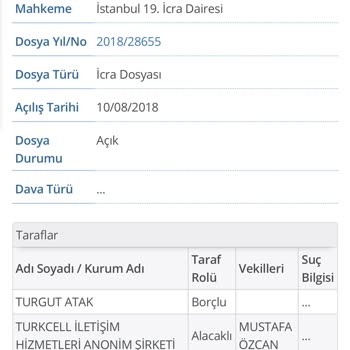 Turkcell Ödenmiş Olan İcra Dosyasını Sistemden Düşmüyor!