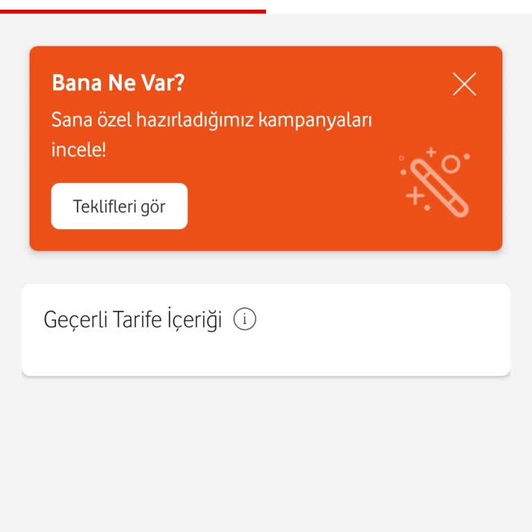 Vodafone Tarife Değişikliği İstiyorum