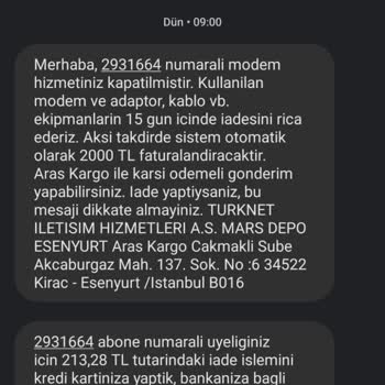 TurkNet Fesihten Sonraki Süreçte "usulsüz Haksız" Talepleri