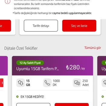 Vodafone Taahhüt Bitimi Fahiş Zam
