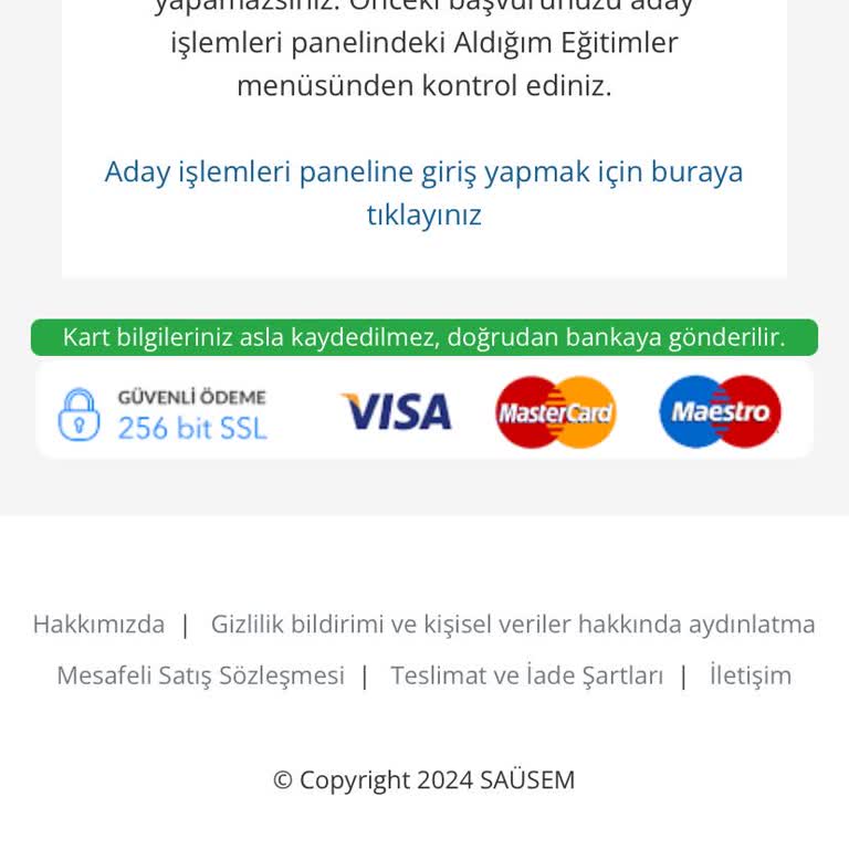 Saüsem Sertifika Sınav Sorunu