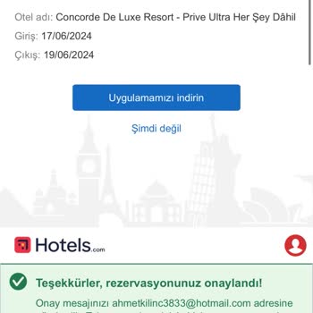 Hotels.com Rezervasyon Sisteminden Şikayetçiyim