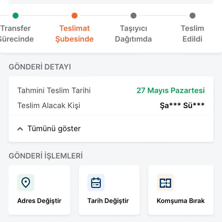 Trendyol Express Denizli Menekşe Şubesi Trendyol Siparişimi Teslim Etmiyor