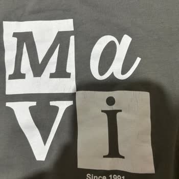 Mavi T-shirt Baskı Ve Renk Solması