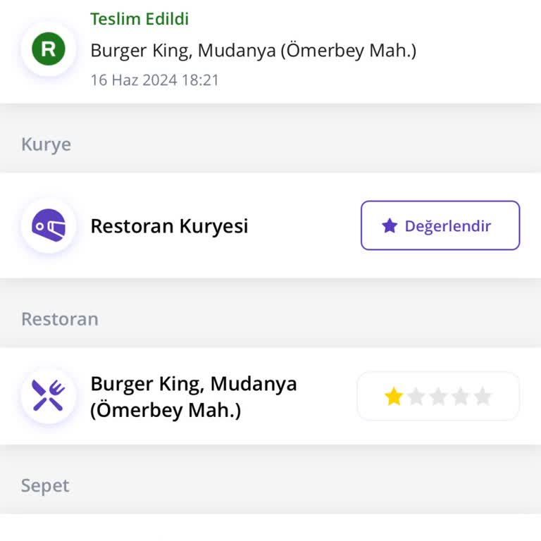 Getir Eksik Sipariş Ve Ücret İadesi Yapılmaması