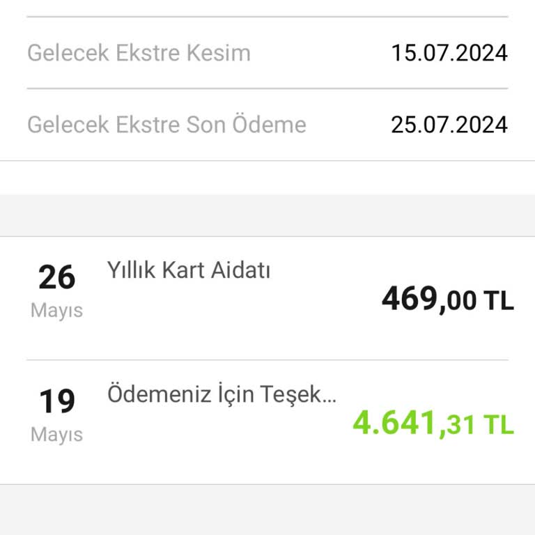 VakıfBank Kullanılmayan Karta Gelen Aidat