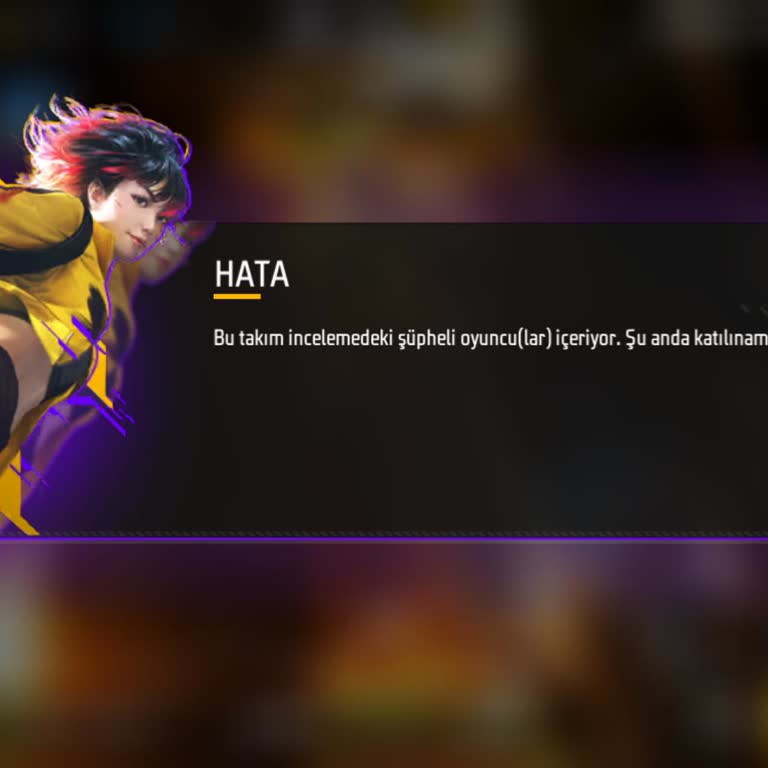 Garena Free Fire Şüpheli Oyuncu İçeriyor Hiçbir Şey Yapmadım Halde.