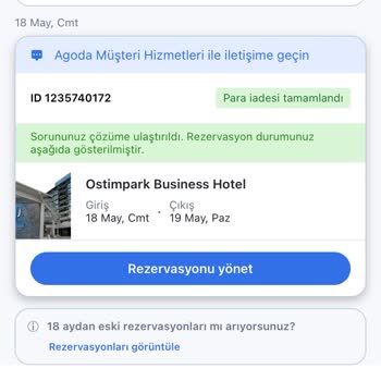 Agoda Para İadesi Sorunu