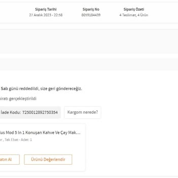 Gelecek Bizde Firması Hasarlı Ürünün İadesini Reddetti