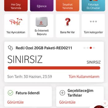 Vodafone Red Kullanım Sıkıntısı