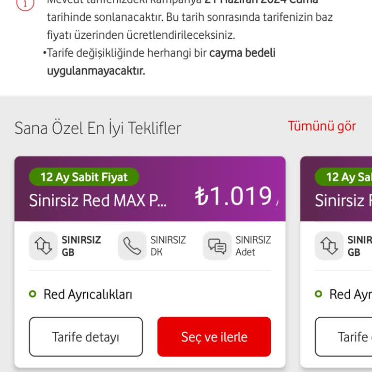 Vodafone Fahiş Fiyat Ve Kısıtlı Paket Seçenekleri