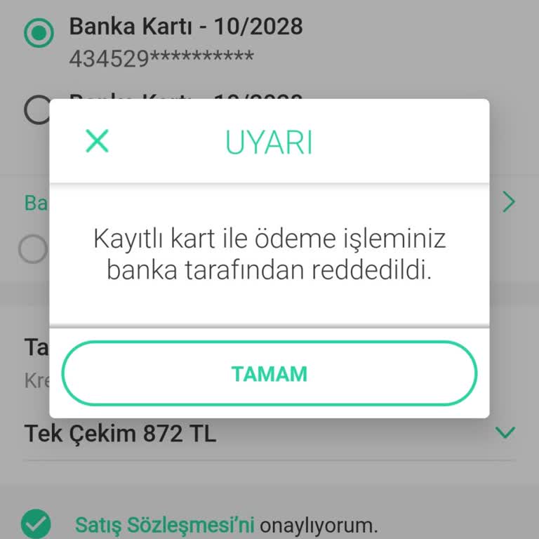 Ziraat Bankası Ziraat Genç Kart Bankanın Alışverişi Reddetmesi