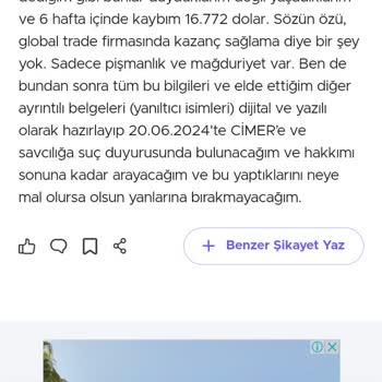 Yatırımcıları Mağdur Eden Global Trade Firması