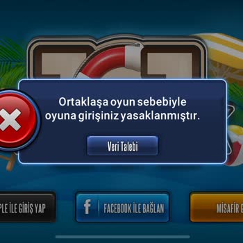 101 Okey Plus Ortaklaşa Oyun Sebebiyle Oyuna Girişiniz Yasaklanmıştır