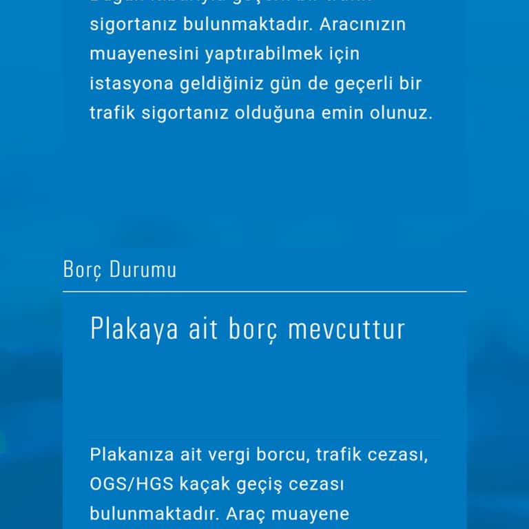 TÜVTÜRK Mahkemede Süren Trafik Cezam Yüzünden Muayene Tarihi Alamıyorum.