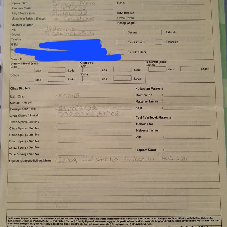 Viessmann Isı Servis Hizmeti Yok.