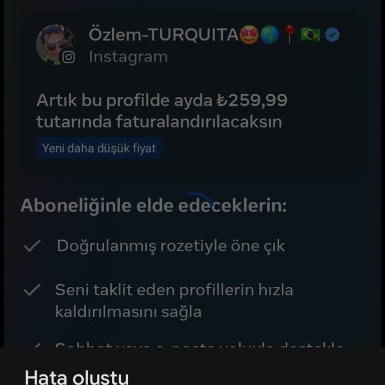 Instagram Meta Verified Mavi Tik Sorunu