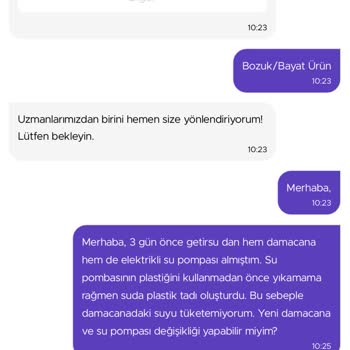 Getir Su Plastik Kokusu