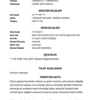 Vestel Servis Ve Garantili Ürünü Arkasında Durmuyor