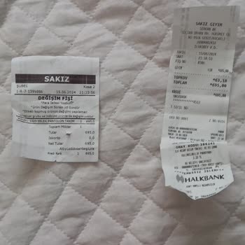 Sakız Butikten Alınan Defolu Ürün