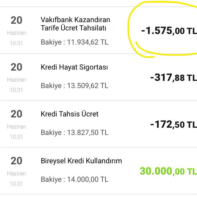 VakıfBank Kazandıran Tarife Ücret İadesini Yapmıyor!