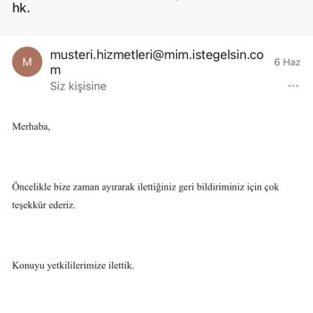 İstegelsin Firması Eksik Market Ürünlerimin Tutarını İade Etmiyor.