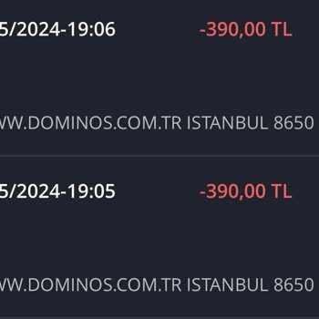 Domino's Pizza Çift Ücret Çekimi Yaptı Paramı İade Etmiyor!