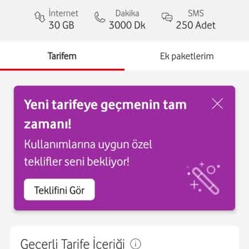 Vodafone Kullanmayacağım Paketi Yenileyip Faturasıza Geçişimi Sağlıyor