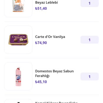 Getir Büyük Eksik Ürün