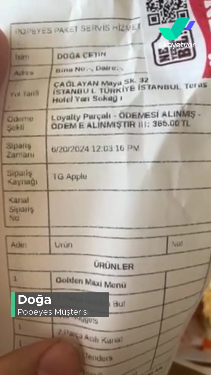 Popeyes Kafasına Göre Sipariş Gönderiyor! videonun kapak resmi