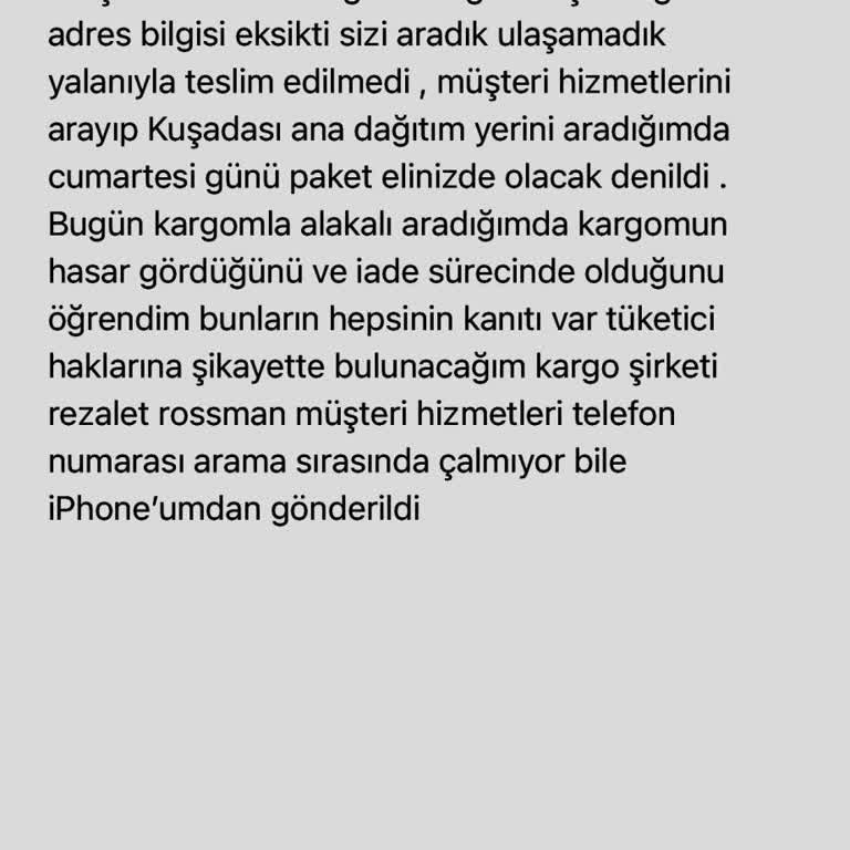 Rossmann Ücret İadesi Yapılması
