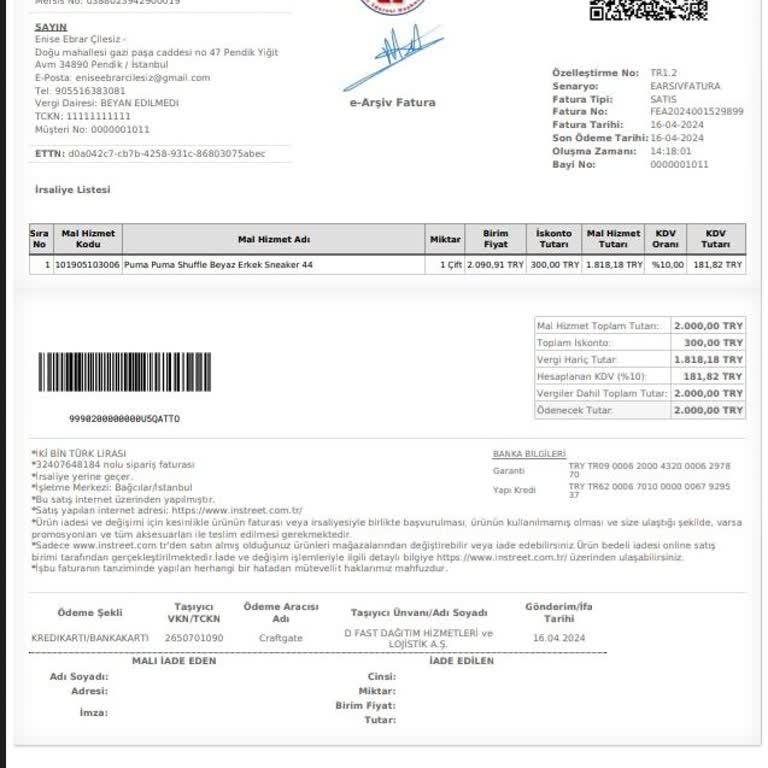 FLO Ayakkabı Ürün Satıldıktan Sonra İlgilenilmiyor