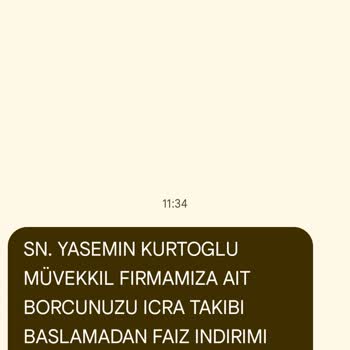 Metka Hukuk (SMS) Metka Hukuktan Gelen İcra Mesajı