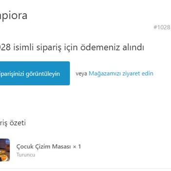 Empiora Çocuk Çizim Masası Siparişi Hakkında Bilgilendirme Eksikliği