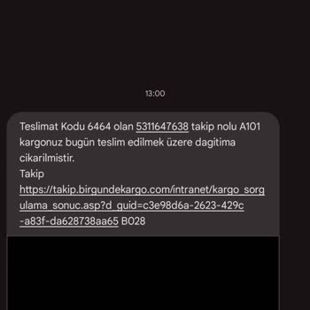 A101 Gelemeyen Kargo Sorunu