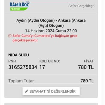 Obilet Kamil Koç İade Etmeme Sorunu