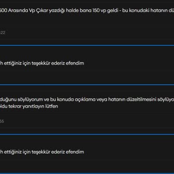 Oyunhanem Üzerinden Aldığım VP Paketi Sorunu