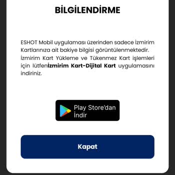 İzmir Büyükşehir Belediyesi İzmir Kart Bakiye Yükleme Sorunu