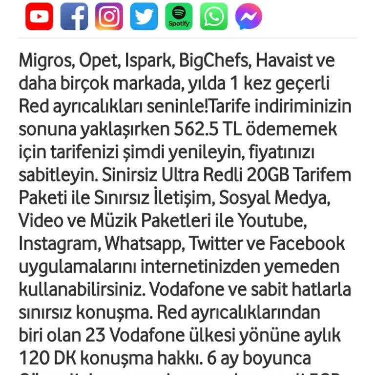 Vodafone Tarife Değişikliğindeki Fahiş Fiyat Artışı