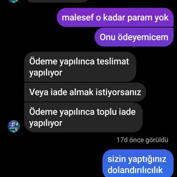 Qortex_tr (Instagram) Paramı Geri Vermediler