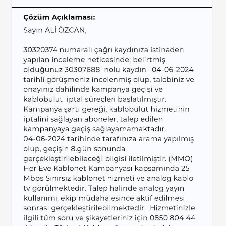 Kablo Net Yanlış Bilgi Aktardılar Mağdur Ettiler İlgilenmiyorlar
