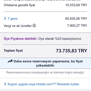 Hotels.com Tl Satış - Kur Farkı İadesi