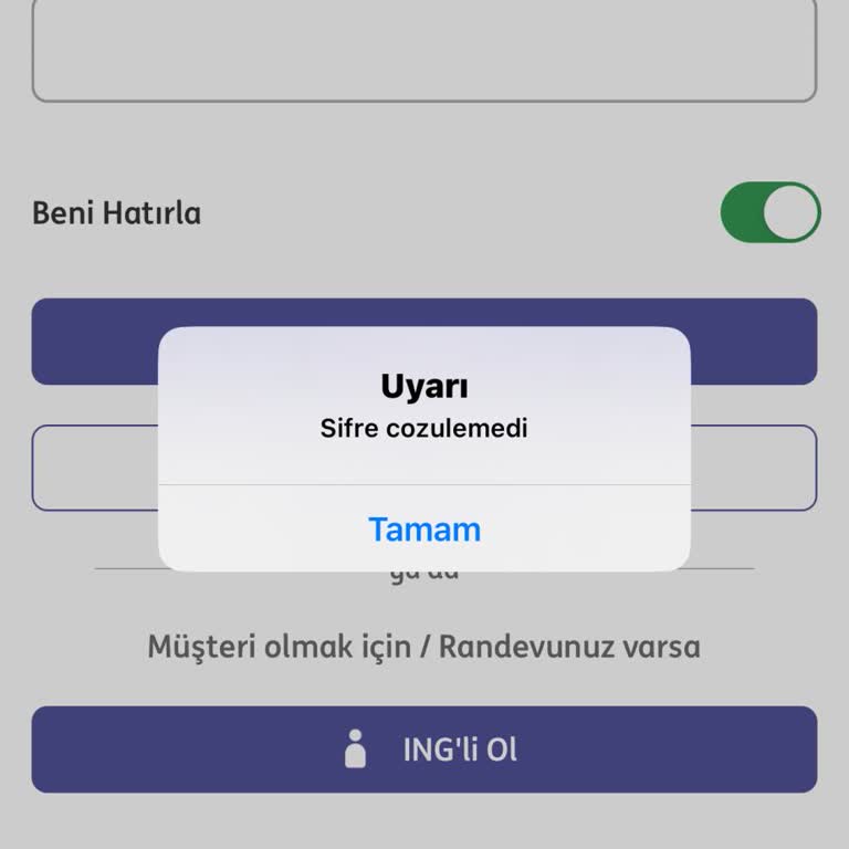 ING Bloke Kaldırma Sorunu