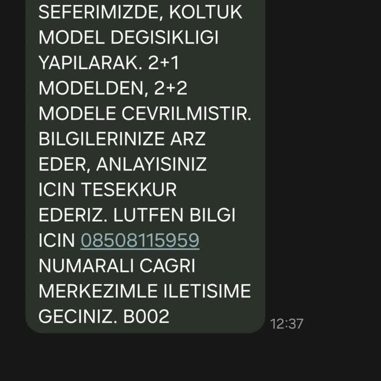 Obilet - Kale Seyahat 2+1 Otobüs 2+2'ye Çevrildi.