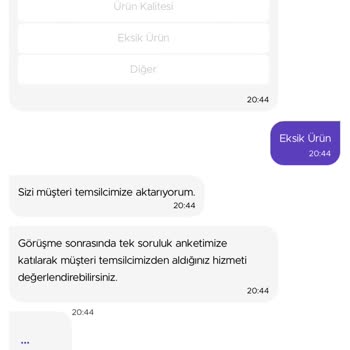 GetirYemek Getir Uygulaması Şikayet Eksik Ürün Geldi İlgilenilmedi
