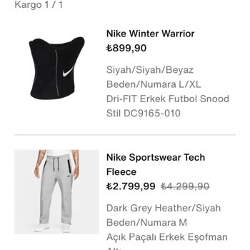 Nike Kargo İade Sorunu