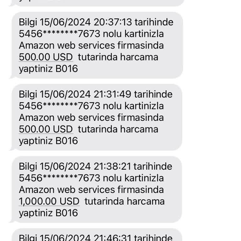 QNB Finansbank (Amazon Web Service) Şüpheli İşlem Bildirimi